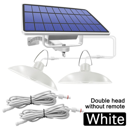 Double Head Solar Pendant Light Outdoor