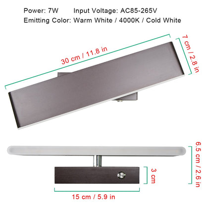 Led indoor wall lamps rotation adjustable