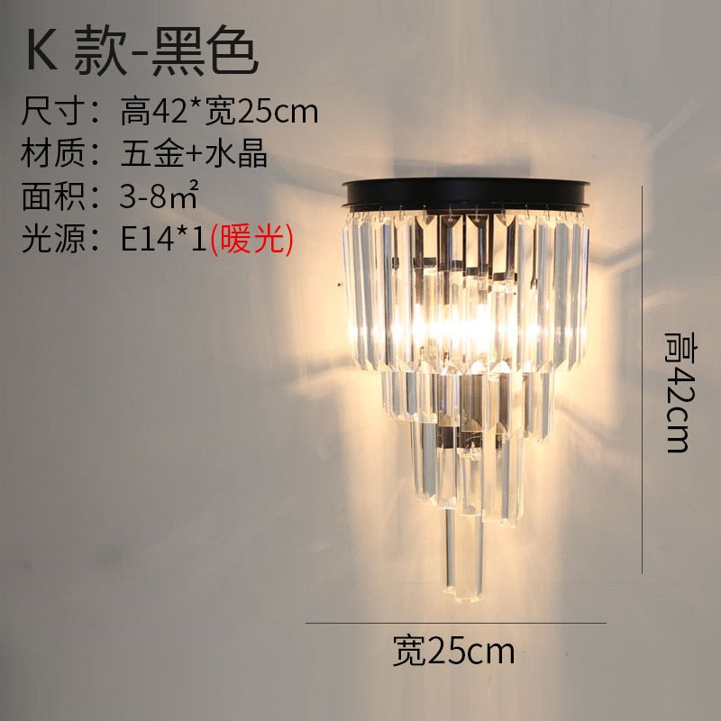 Crystal Wall Lamp Light Luxury Post Modern