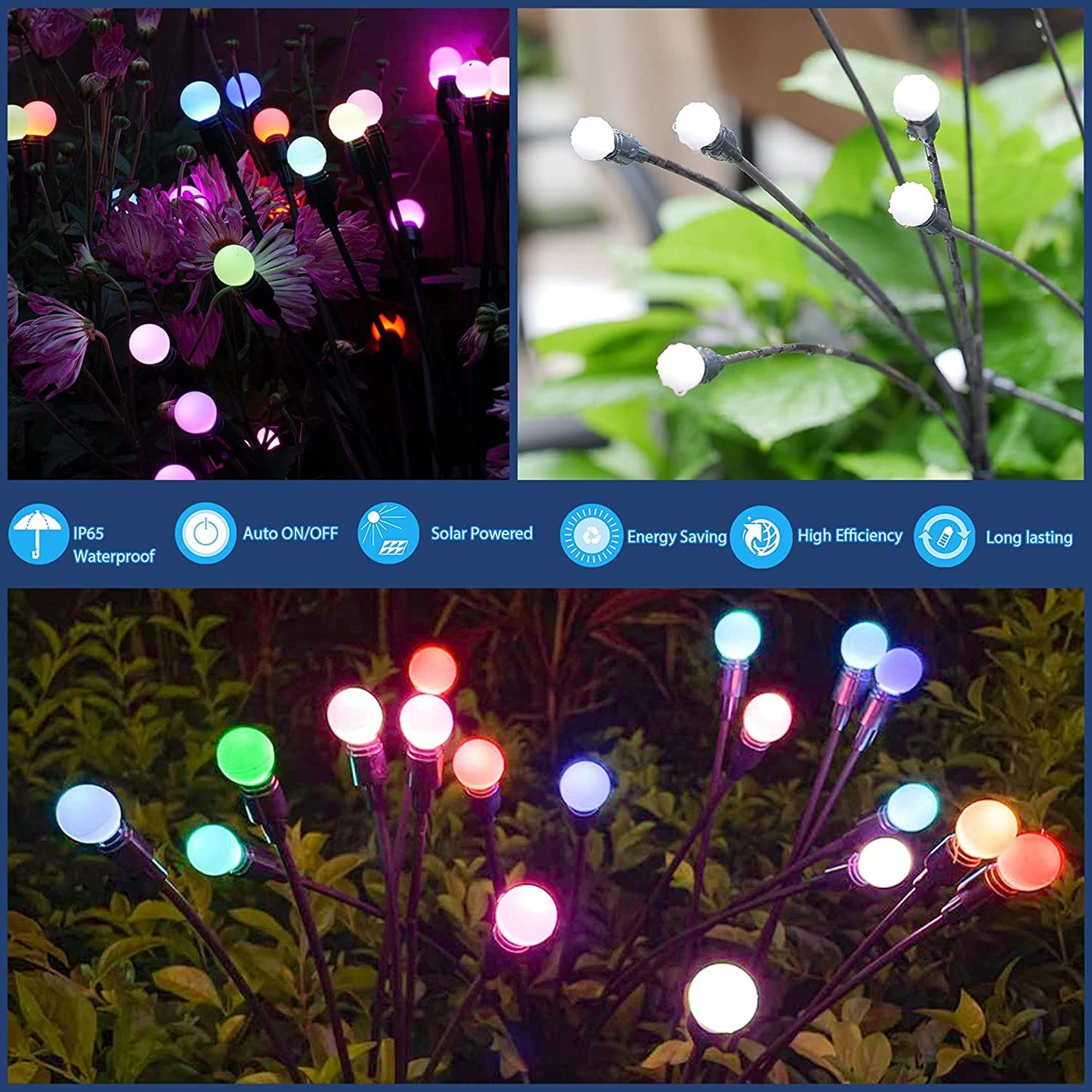 Waterproof LED firefly garden decoration