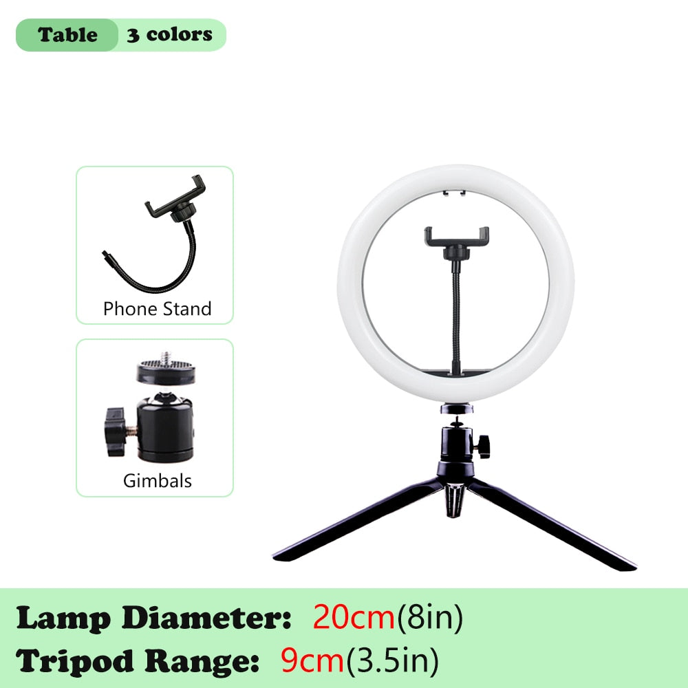 Selfie Ring Lamp Tripod Ring Light