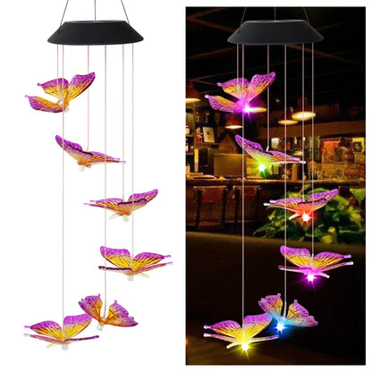 LED Colorful Solar Power Wind Chime