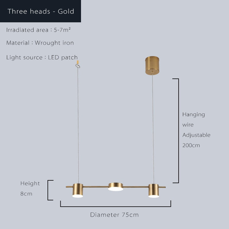 Modern Led Living Room Chandeliers Dining Table