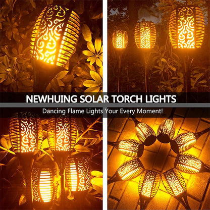 Solar LED Flame Torch Light Outdoor