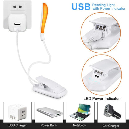 USB Rechargeable Clip-On Book Light