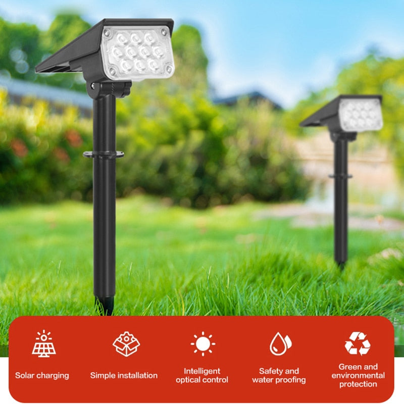 LED Solar Landscape Spotlight Waterproof