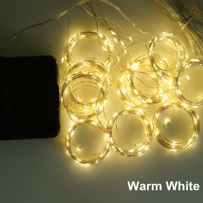 Solar Fairy Curtain Lights Decoration