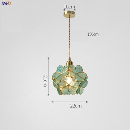 Flower Copper Pendant Lighting Fixtures