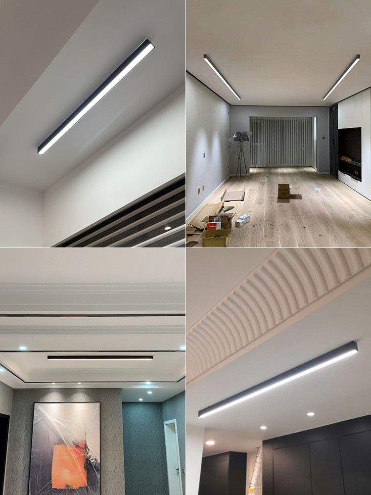 Long strip surface mounted linear lamp