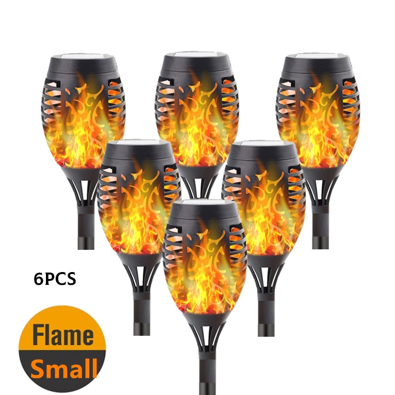 LED Solar Flame Light Garden Lamp