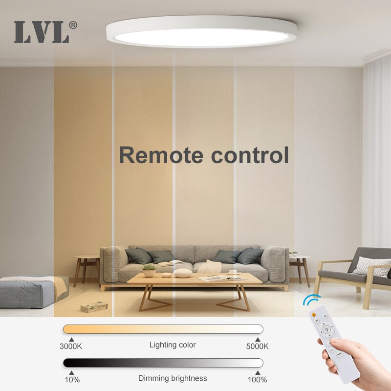 Modern Remote Control Led Ceiling Light Golden