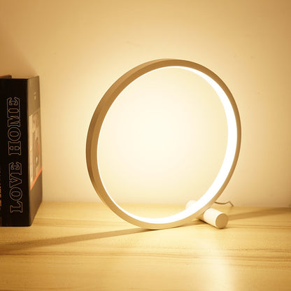 25CM LED Table Lamp Bedroom Circular Desk Lamps