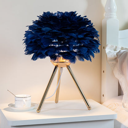 Feather Bedroom Table Lamp Modern