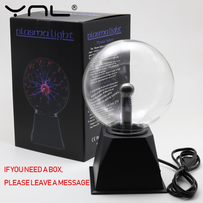 Novelty Glass Magic Plasma Ball Light Electric Lamp