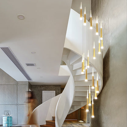 LED Chandelier Staircase Long Pendant Lamp