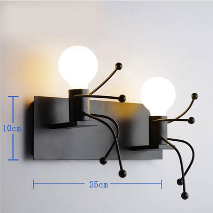 Nodic LED Wall Lamp American Industrial Style Iron