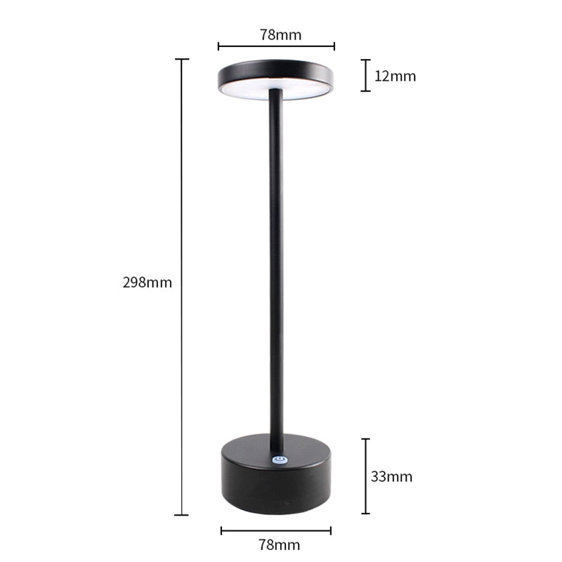 LED Aluminum Alloy Waterproof Rechargeable Desk Lamp