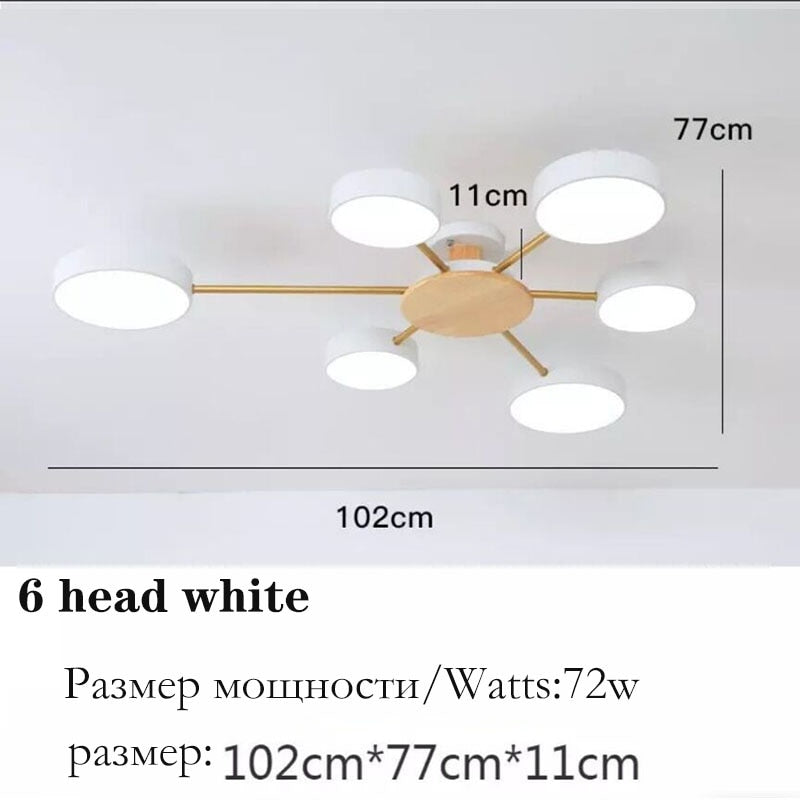 Nordic style living room ceiling chandelier LED light lamp aisle