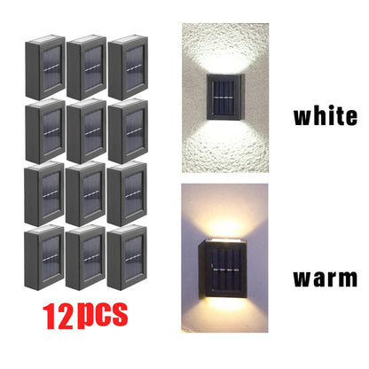 Smart Solar LED Outdoor Garden Decor Lamps for Balcony yard Street Wall light