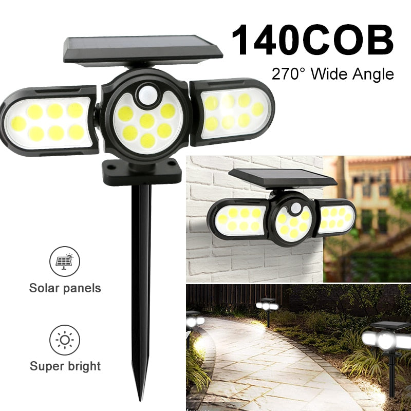 Outdoor Solar Three Head Lighting