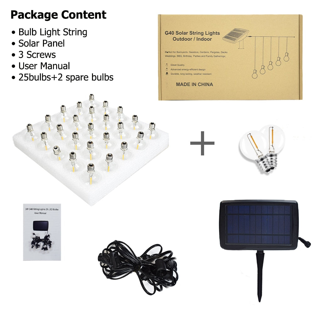 Solar Light Street Garland Led