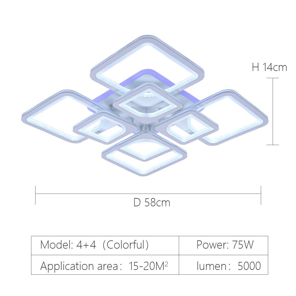 modern led chandelier with remote control acrylic