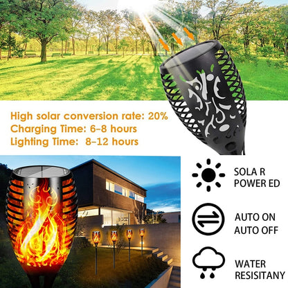 LED Outdoor Solar Torch Lights