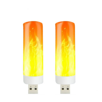 Night Light USB Plug Flame Lamp