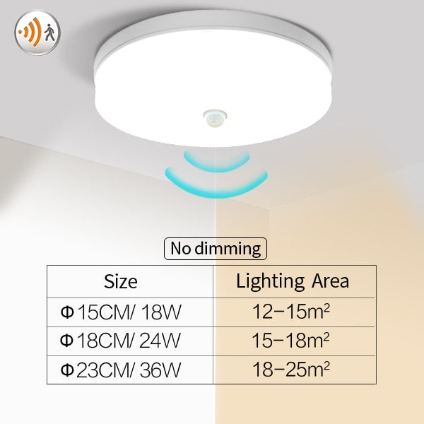 LED Ceiling Lights PIR Motion Sensor