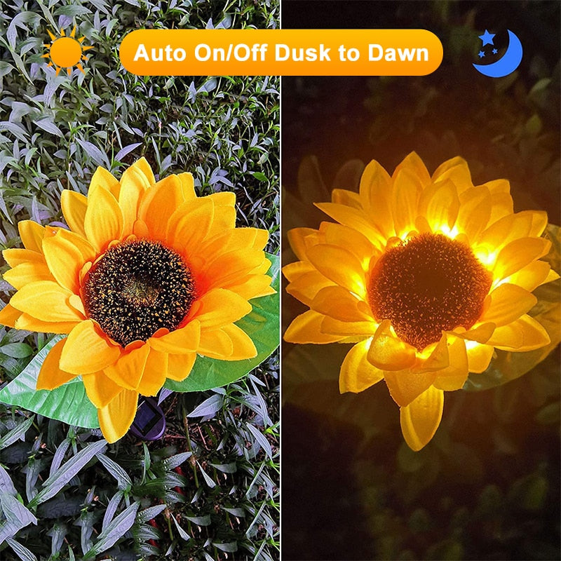 Sunflower Solar LED Outdoor Lights