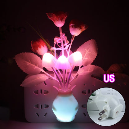 Rose Colorful LED Lilac Night Light Lamp