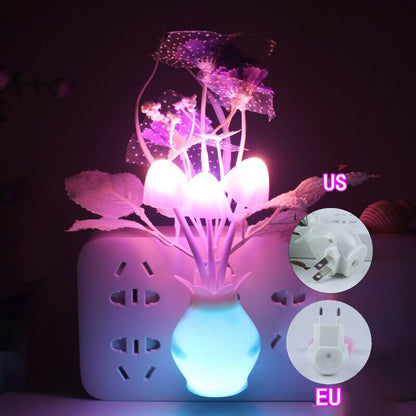 Rose Colorful LED Lilac Night Light Lamp