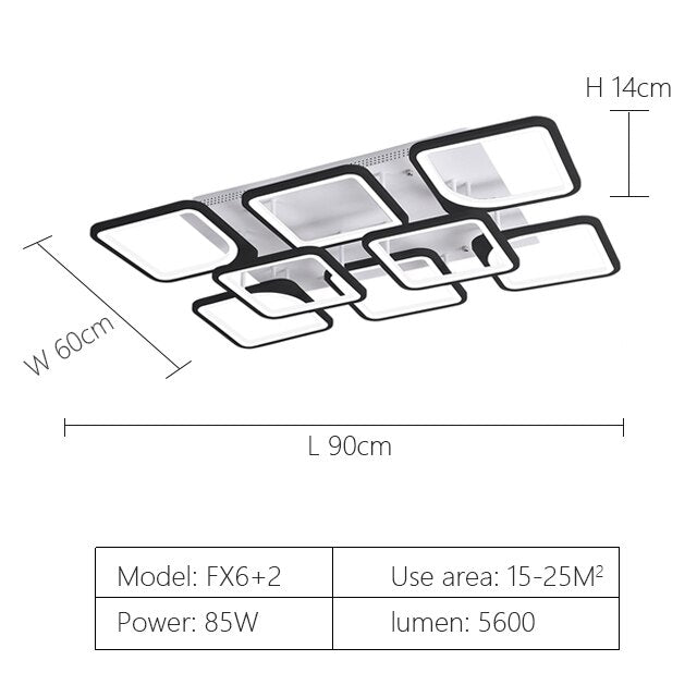 modern led chandelier with remote control acrylic