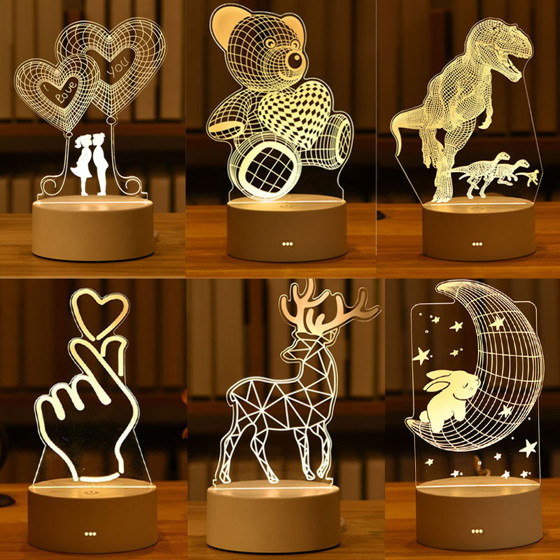 3D LED Night Lights Neon Lamp