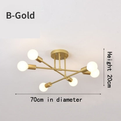 Chandelier Nordic Semi Ceiling Lamp