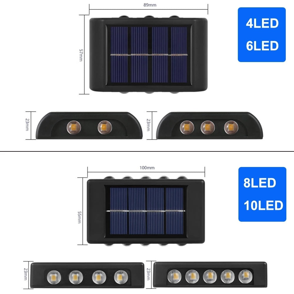 Solar Wall Lights Outdoor Garden