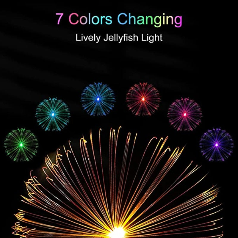 LED Solar Jellyfish Fiber Optic Lights