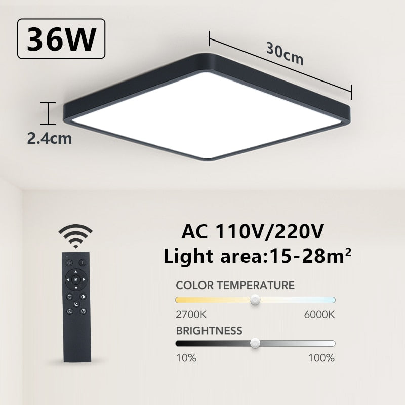 Smart LED Ceiling lamp Wood Grain