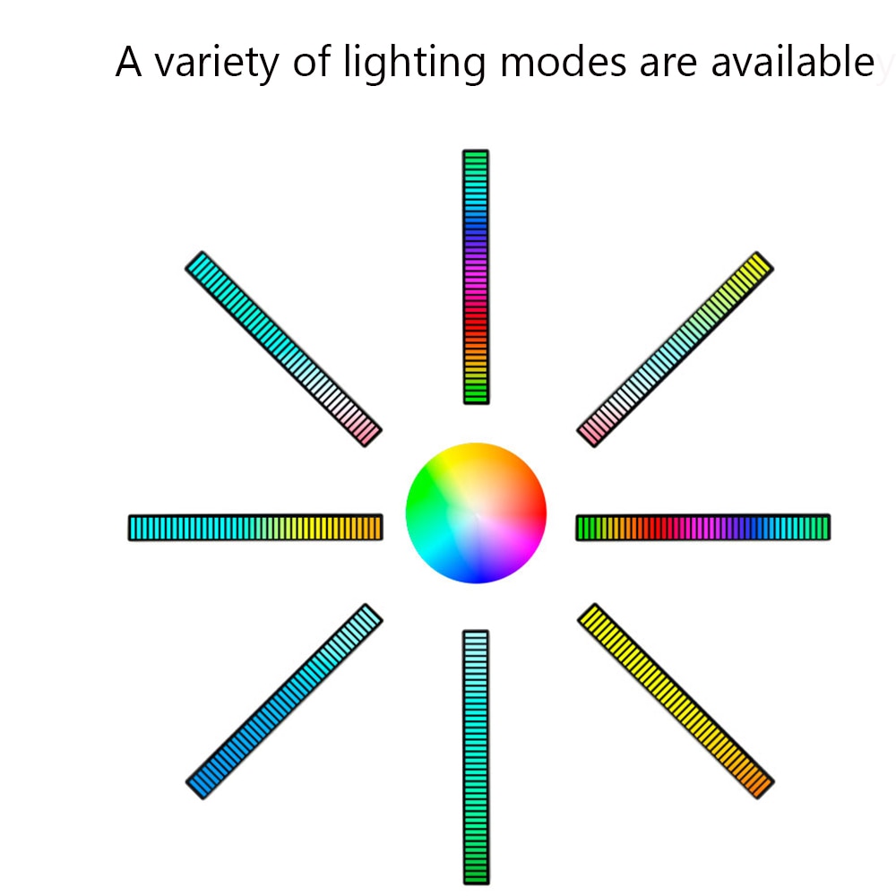 Creative RGB Music Sound Light Bar 5V USB 16/32Led