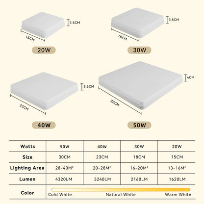 Modern Led Ceiling Lamp 20W 30W 40W Square