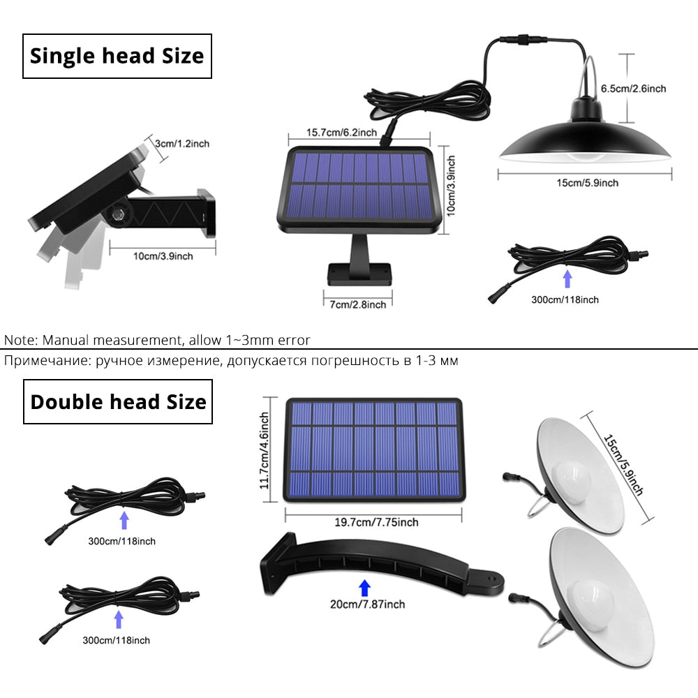 Waterproof Double Head Solar Light