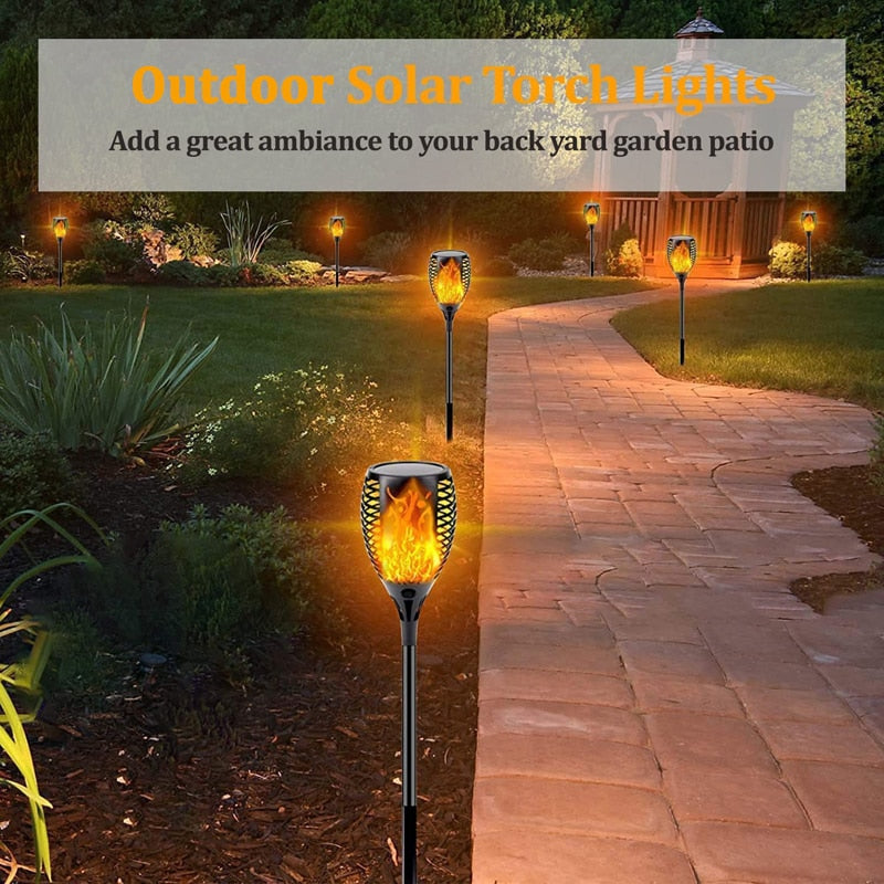 LED Outdoor Solar Torch Lights