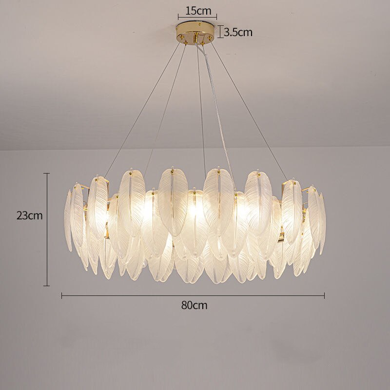 Glasses Feather Chandeliers Luxury