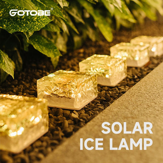 Solar Led Ice Cube Brick Lights Outdoor