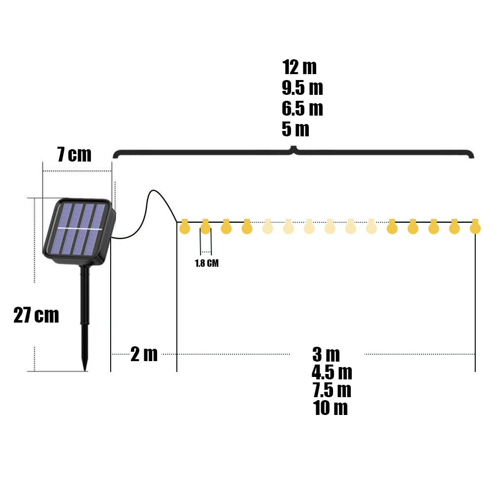 Led Solar String Lights Outdoor