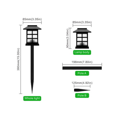 Led Solar Lawn Lamp Outdoor Pathway