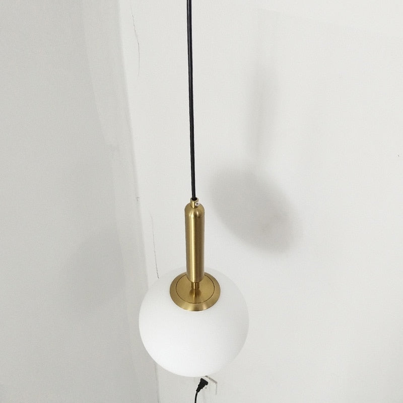 Modern Pendant Lamp Luxurious Gold Glass Ball