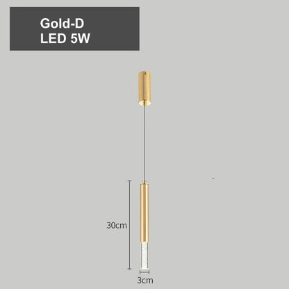 Modern Art Gold Pendant Lamp Fixture