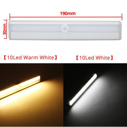 6 to 10 LED PIR Motion Sensor Lamp Cupboard Wardrobe