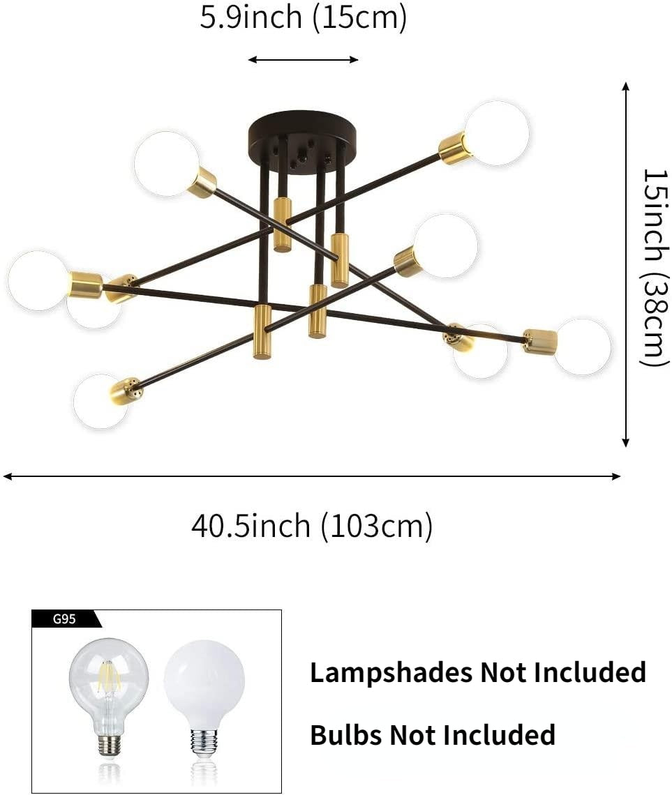 Chandelier Nordic Semi Ceiling Lamp